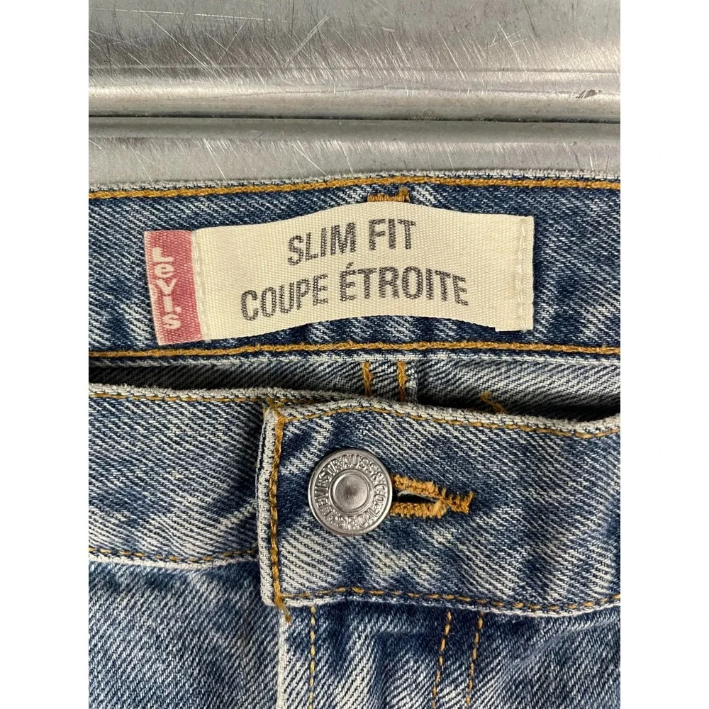VTG Levis 516 Slim Fit Jeans‎ Mens 36X26 Blue Light/Medium Wash Denim Straight